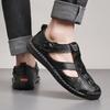 Fashion Mens Sandals Leather Summer Beach Casual Sandals Male Non-Slip Soft Comfortable Outdoor Shoes High Quality Man Sandals