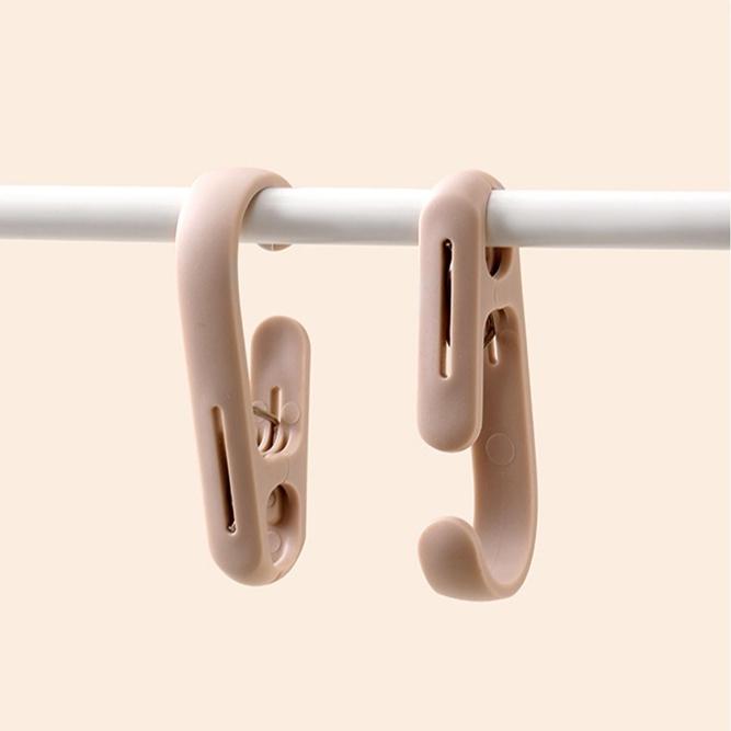 10PCS Multi-purpose Clothes clips/S-hooks, Sturdy Plastic Clothes Hangers, Beach Towel Clips, Chair Clips, Towel Rack Clips.