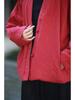 Retro Quilt Cotton Linen Jacket with Handmade Frog Buttons for Women