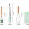 12pcs Set of Multi-color Silicone Wooden Handle Kitchenware Set Non Stick Pot Spatula and Spoon Cooking Utensils Heat-resistant