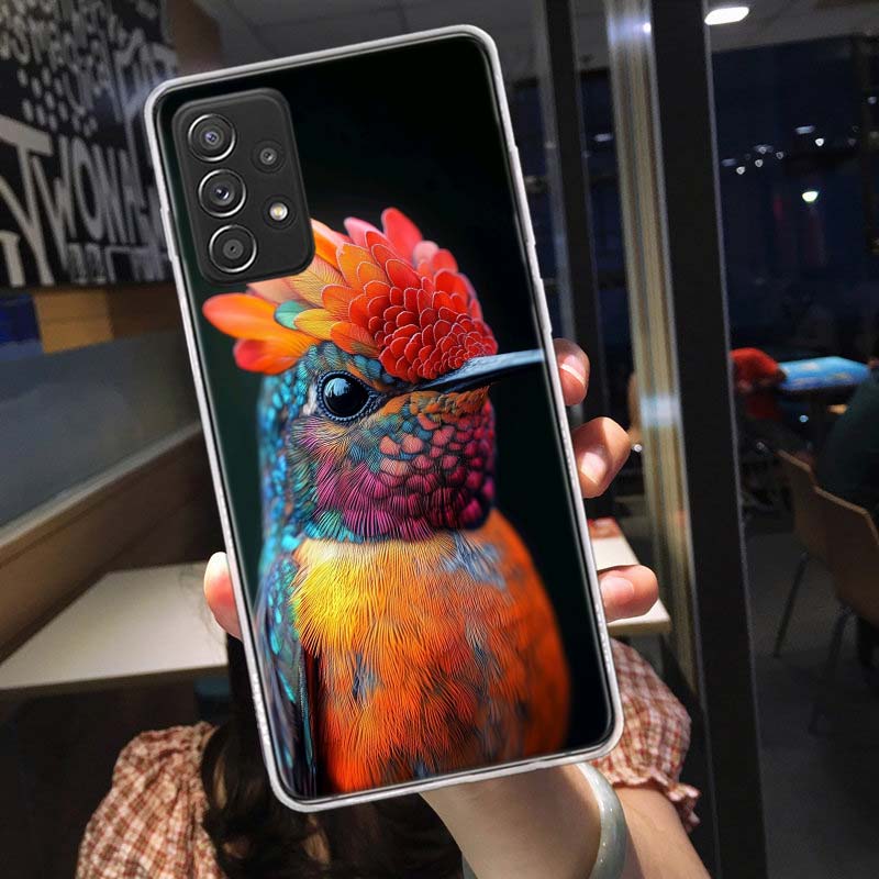 The Spirit of Hummingbirds Phone Case for Samsung A54 A57 A37 A17 A14 A15 A12 A24 A34 A55 A35 A25 A52S A07 A05S A04S A22 A32 A72