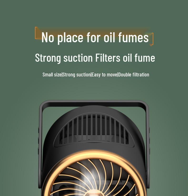 Desktop Foldable Range Hood: Three-Speed, High Suction, Deodorizing, Filtering for Outdoor Barbecue and Hot Pot.