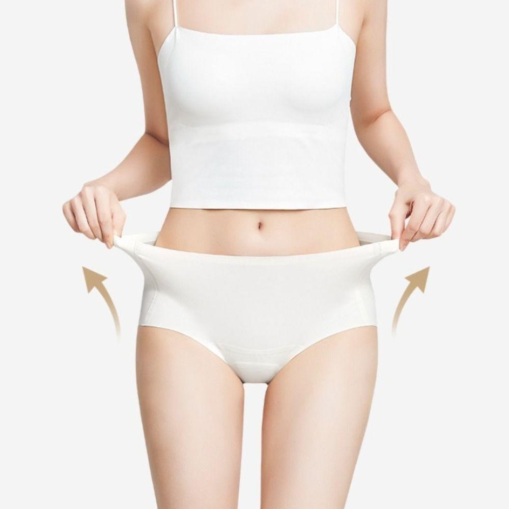 Seamless Anti Embarrassment Briefs Sponge Crotch Pad Sports Yoga Panties Seamless Underwear  Women