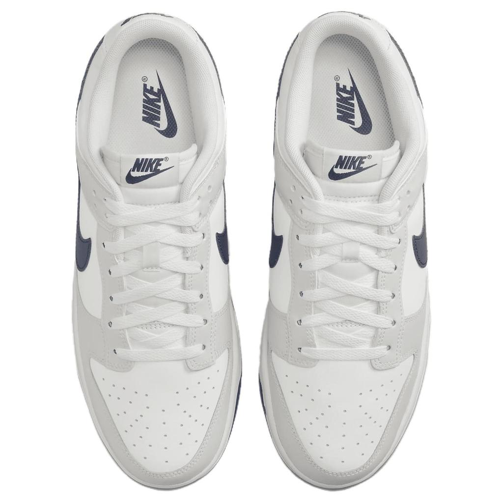 Nike Dunk Low White Midnight Navy Men Sneakers Summit-White Platinum-Tint DV0831-111