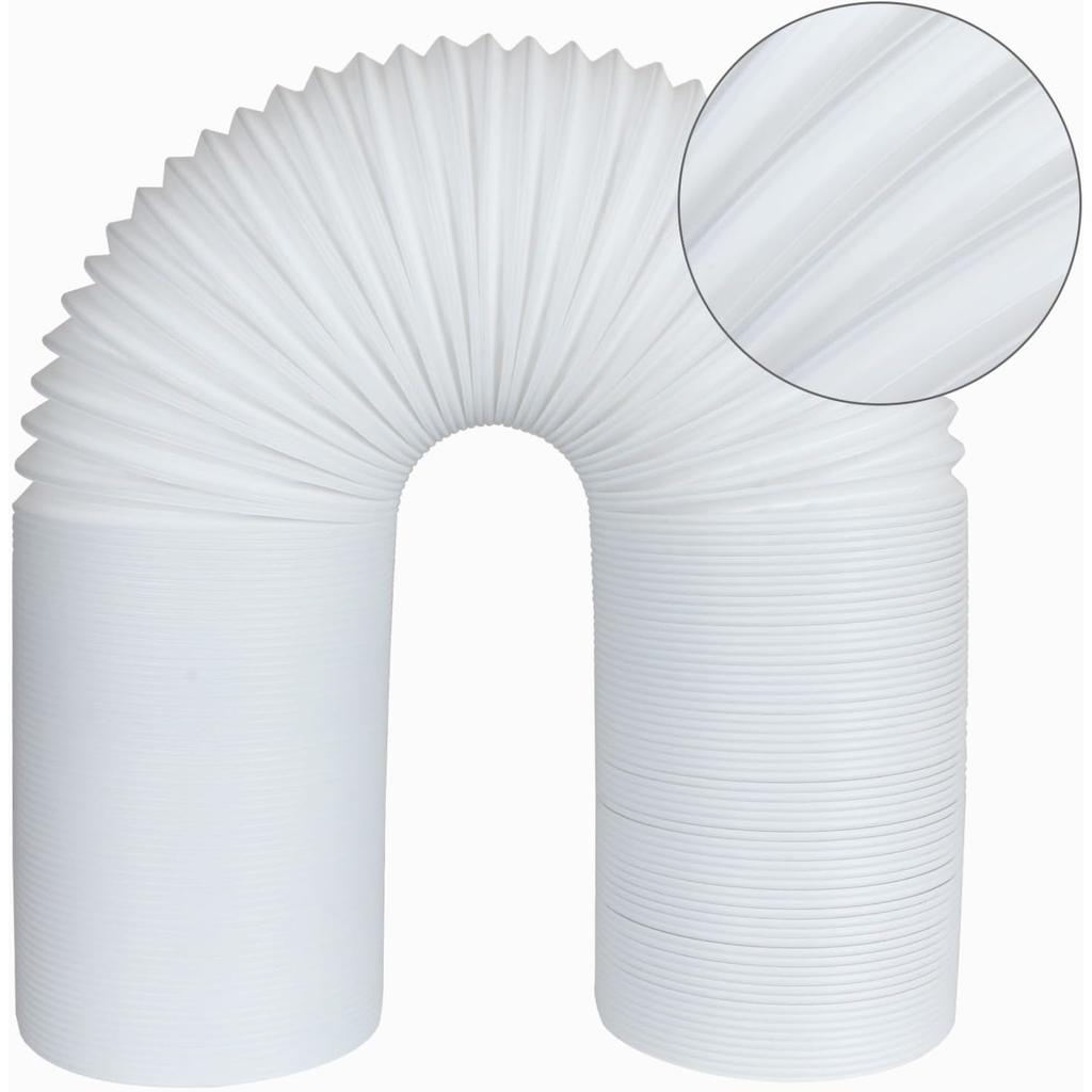 Portable Air Conditioner Universal Exhaust Hose 5 Inch Diameter 59" Long Clockwise Thread Room Airconditioner AC Vent Replacement Tube
