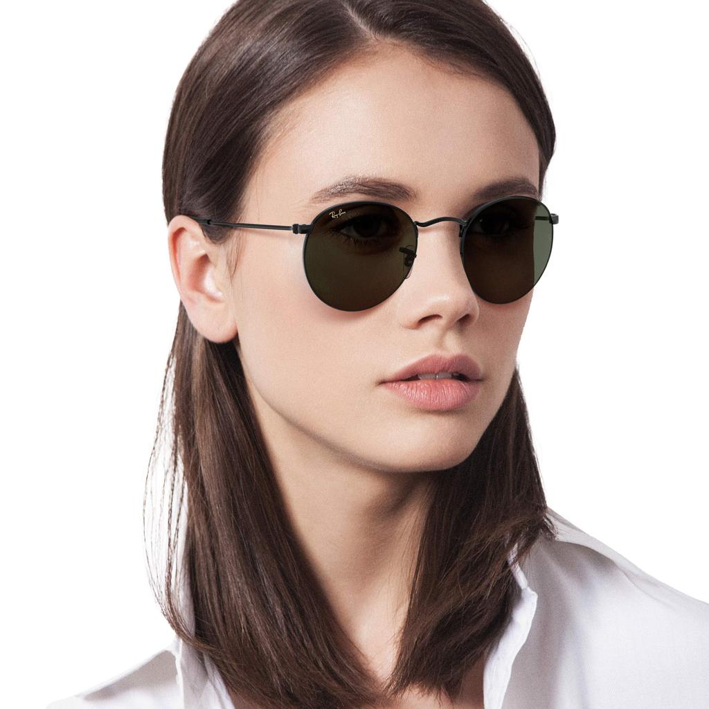 RB3447 Round Metal Sunglasses with Polarized Mirror Lenses Ray-Ban