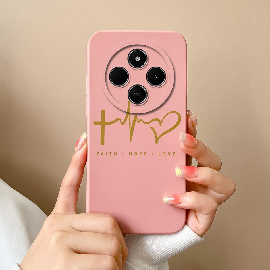 For Xiaomi POCO C75 Case Love Heart Butterfly Back Cover For POCO C 75 4G Phone Housing Soft High Quality Liquid Silicone Fundas