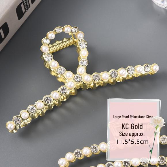 

Металлический зажим для волос размера XL: Стильный аксессуар для затылка для густых волос