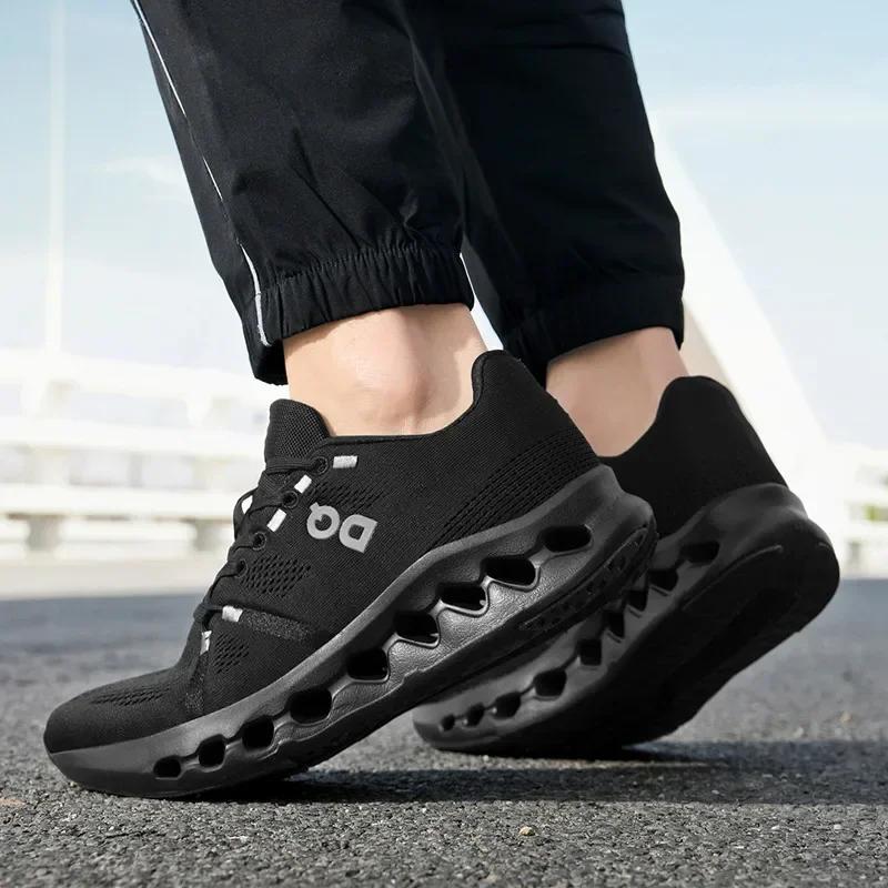 Men's Leisure Sneaker Shoes For Man Mesh Fashion Black Sports Trainers Running Shoes Husband 2024 Summer Casual Sneakers Comfort