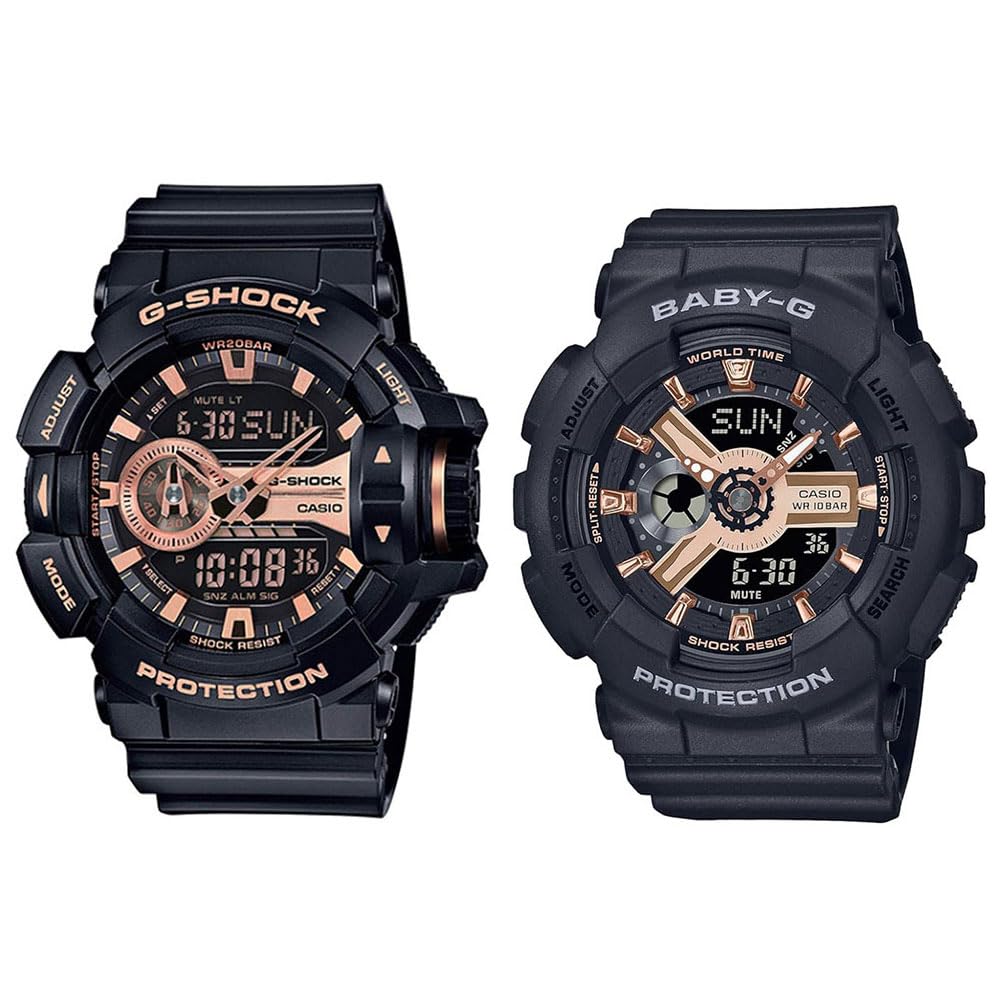 

CASIO Водонепроникний Парний Годинник Аналоговий Цифровий Чорний Наручний Годинник [Casio] G-SHOCK Baby-G G-Shock Baby-G Чоловічий Жіночий Ана-Цифровий GA-400GB-1A4BA-110XRG-1A