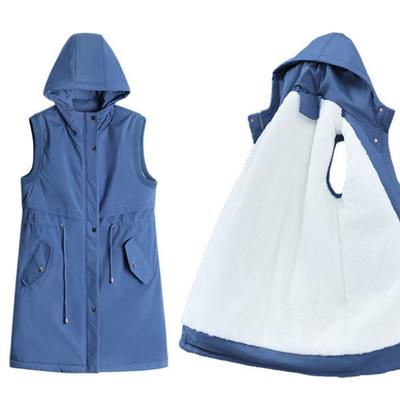 Gilet Parka in cotone da donna alla moda e caldo con cappuccio