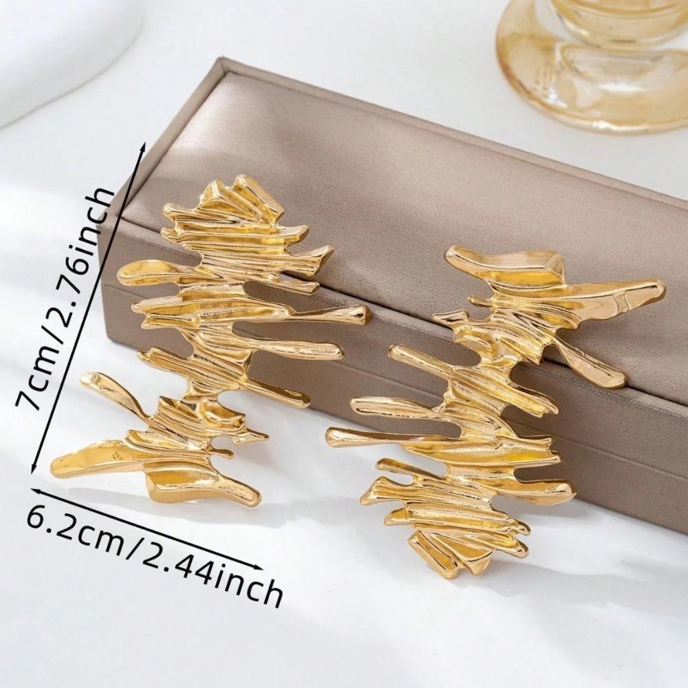 1 Pair Gold Tone Finish Drop Earrings Vintage Style Fashion Jewelry  Gift for Women