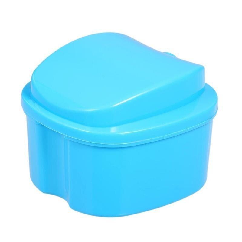 Dental Denture Box With Net Bath Case Container Tips Dentures Artificial False Teeth Storage Boxes Organizer Tooth Box Appliance