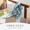 Summer New 70cm Simulated Silk Printing Small Square Scarf Neck Protection Scarf Silk Scarf Scarf Women's Fashion Versatile Headscarf