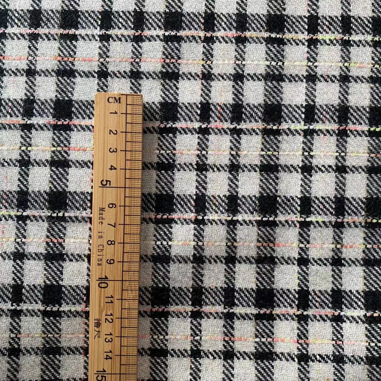 All Season 50 Wool 550g/m Check Women s Coat Hat Wool Fabric and Home Fabric