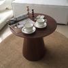Solid Wood Round Table Vintage Coffee Table Sofa Side Table Japanese Style Home Decoration