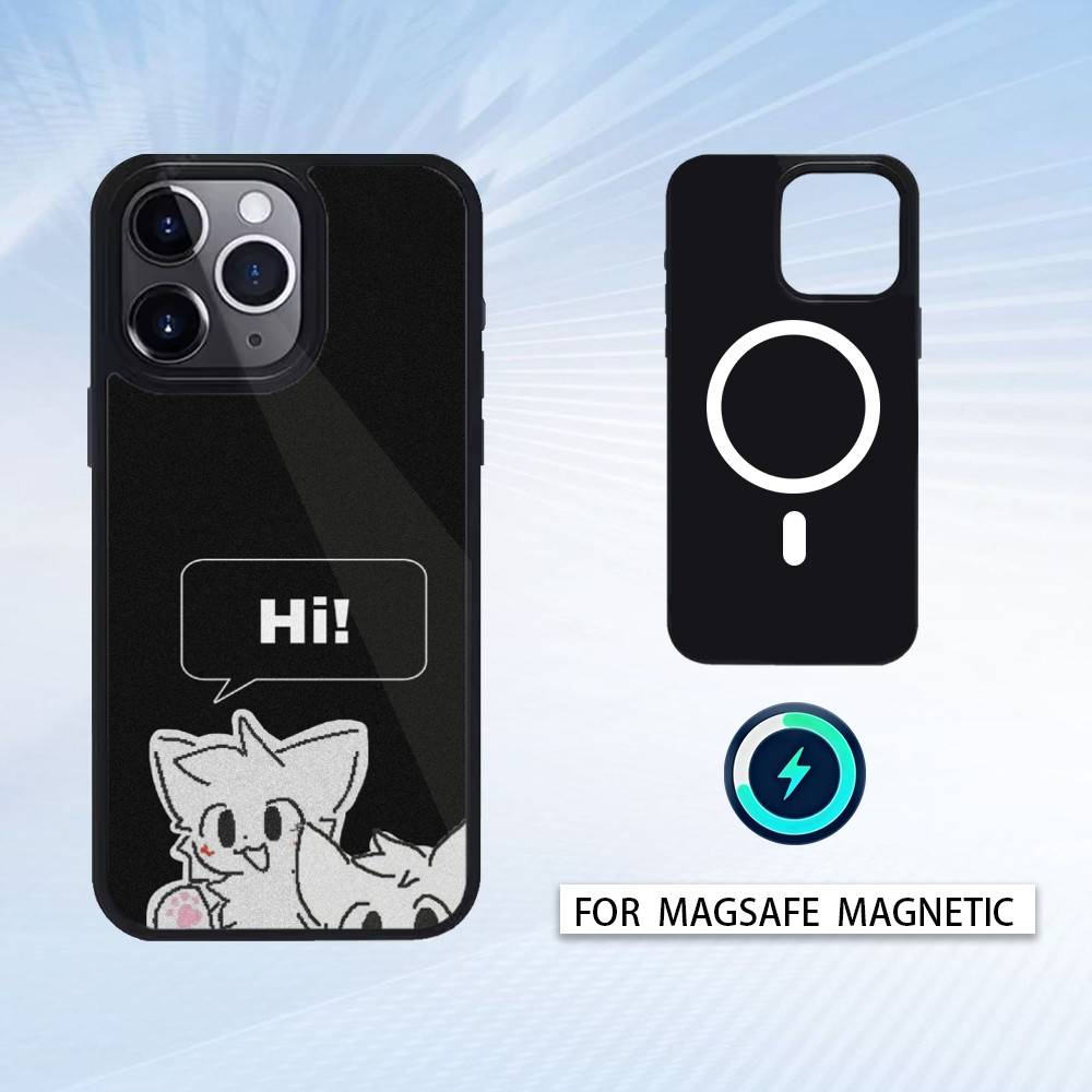 

C-Cute B-Boykisser Phone Case For iPhone17,16,15,14,13,12,Pro,Max,Magnetic For Magsafe Wireless Charging iPhone14