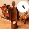 Outdoor Angel Candle Holder Metal Garden Ornament Base Wind Resistant Base for Windy Decoration Yard Accessories