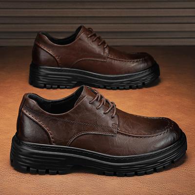 Męskie skórzane buty codzienne, formalne buty wizytowe