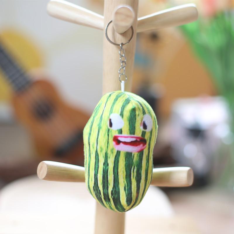 

Милые говорящие арбузные полоски под головой мальчика, маленькая подвеска, плюшевая игрушка, кукла, издающая звуки, тряпичная кукла 12cm with music