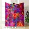 Vibrant Floral and Foliage Pattern with Layered Colors and Abstract Style. for All Seasons Blanket Lunch Break Throw Gift