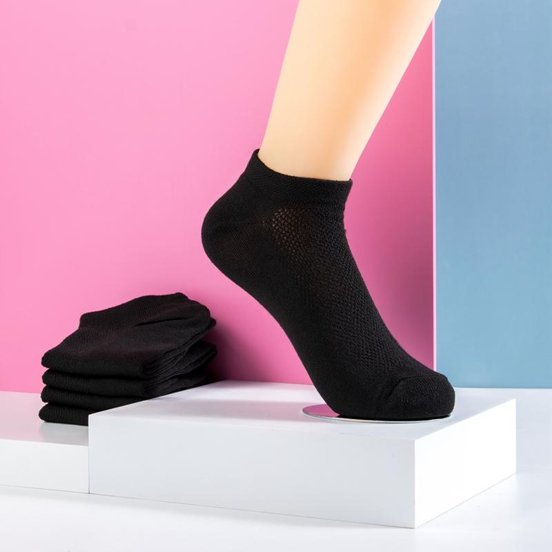 5/10Pairs Women Socks Breathable Sports Socks Solid Color Boat Socks Comfortable Soft Cotton Unisex Ankle Socks