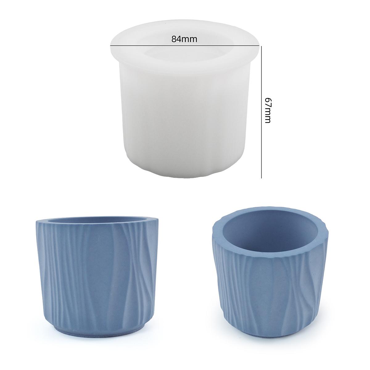 

Неправильная полосатая банка для свечей, силиконовая форма, сделай сам, скандинавский дизайн, коробка для хранения, суккулентный цветочный горшок, формы из гипсовой смолы