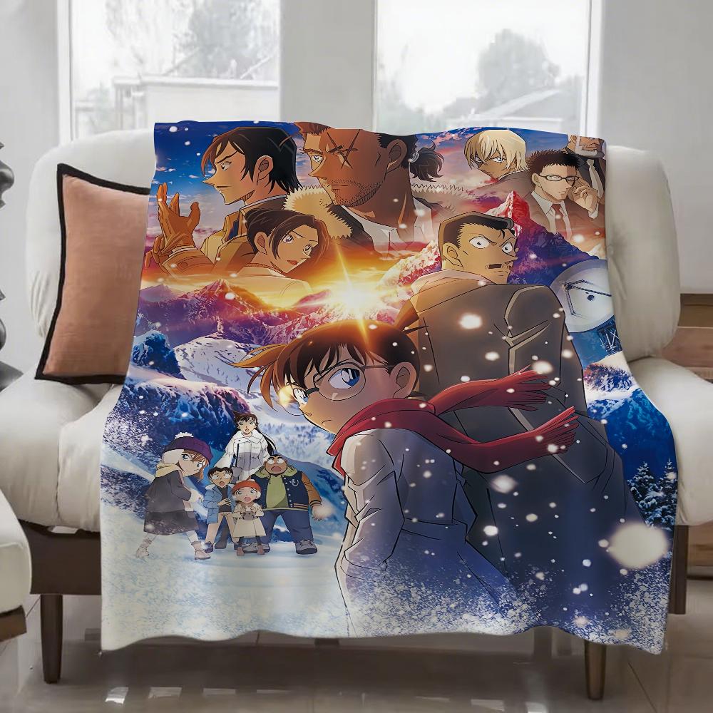Detective Conan One-eyed Flashback Blanket Design Lightweight For Dorms, Naps, Living Room, Office,Sofa,All-Season