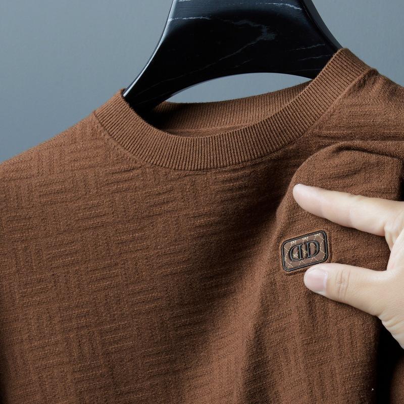 Herbst und Winter Neue männer Rundhals Pullover Dünnen Pullover männer Lange ärmeln Casual Männer Bottom Shirt top