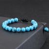 Men's and Women's 8mm Black Matte Volcanic Stone Beaded Stretch Bracelets