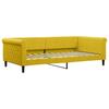 Daybed with Mattress Yellow 100x200 Cm Velvet