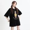 Pure Cotton Couples T-shirt for Women and Men of The Same Style Latest Summer Creative Printing Comfortable Fit and Thin Round Neck Short-sleeved