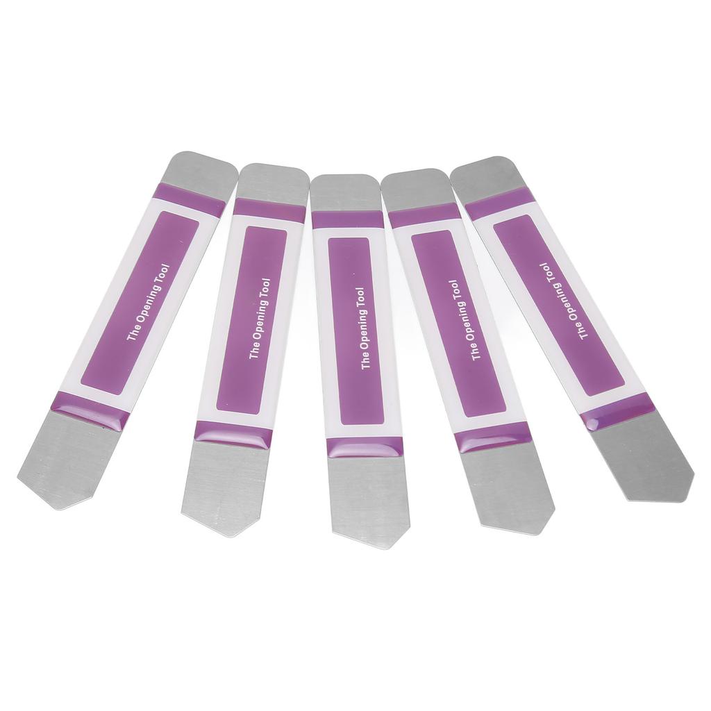 5Pcs Professional Opening Pry Tools Ultrathin Metal Spudger Tool with Rubber Handle for Electronics Phone