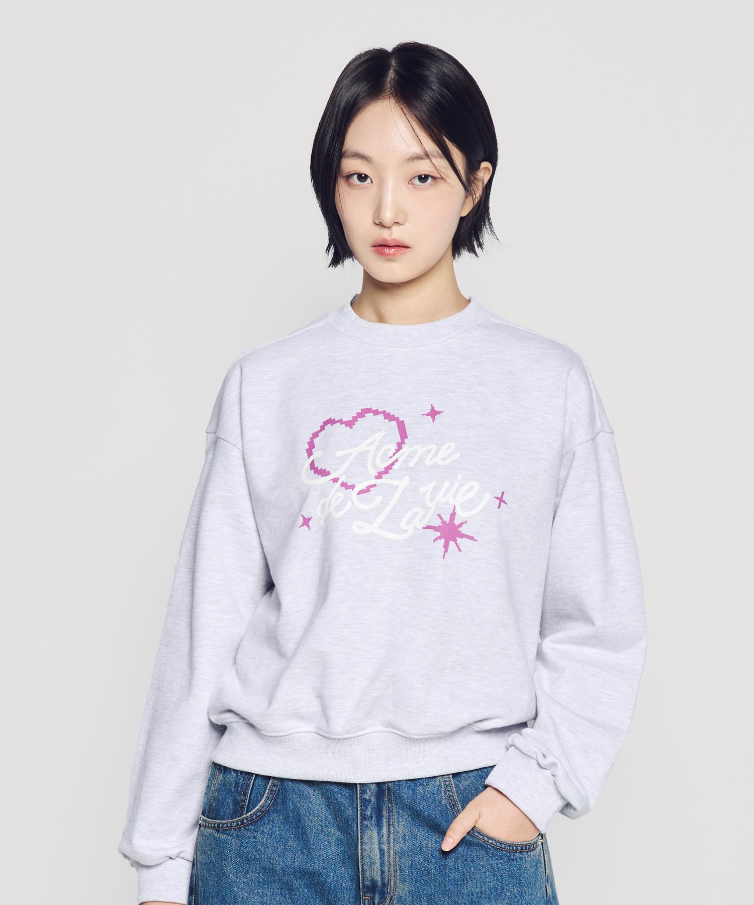 Свитшоты Acme Dravi Женские с надписью Script Heart (3 Цвет) Light Yellow/Os