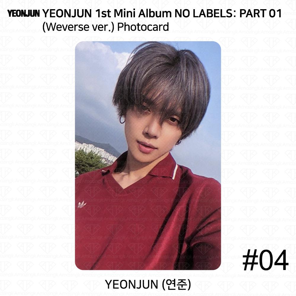 YEONJUN Primul Mini Album FĂRĂ ETICHETE:Partea 01 Weverse/Set-Up C Fotocard Oficial TXT