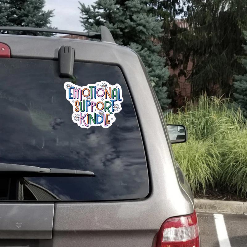 Emotional Support Kindle Sticker Durable for Laptop, Car, Luggage, Skateboard & More - Perfect for Teens, Adults, Creative Decor & Gifting
