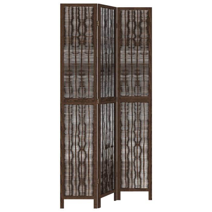 VidaXL Room Divider 3 Panels, Room Separator, Privacy Screen, Bedroom Living Room Screen, Dark Brown 358656