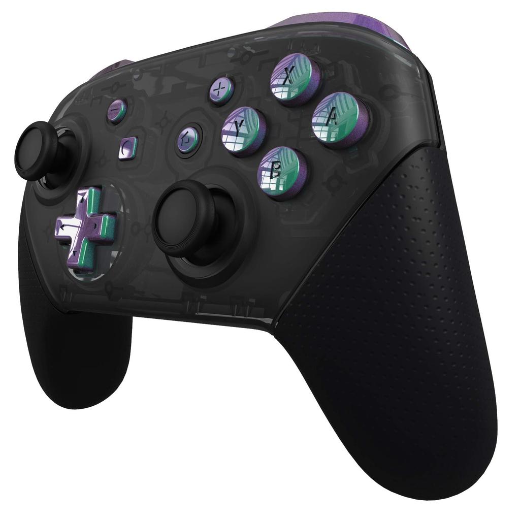 Full Set Buttons for eXtremeRate Switch Pro ABXY ZR ZL L R Buttons for Pro Controller Switch Controller Not Included Purple Chameleon (chameleon