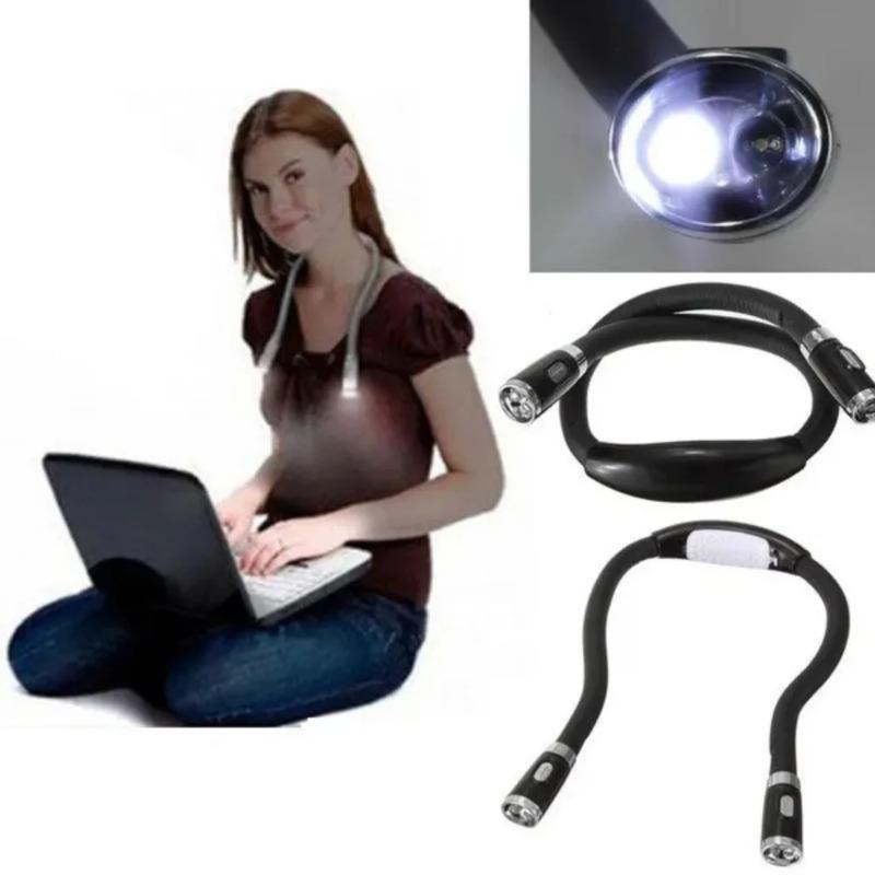 Book Light Led Neck Hug Reading Lamp Flexible Handsfree Novelty Led Night Light Flashlight Indoor Outdoor Camping Light