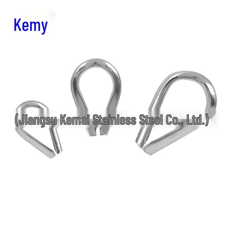 304 Stainless Steel Thimble Wire Rope Protector with Nylon Line