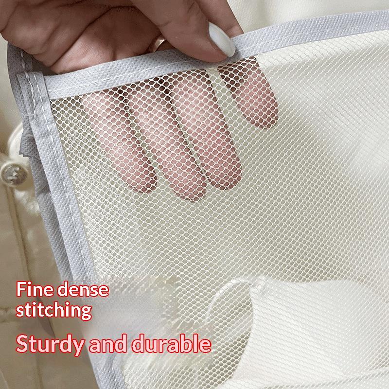 Multi-Layer Mesh Hanging Storage Bag For Bedroom Wall Mounted Closet Organizer For Socks And Underwear - Space Saver