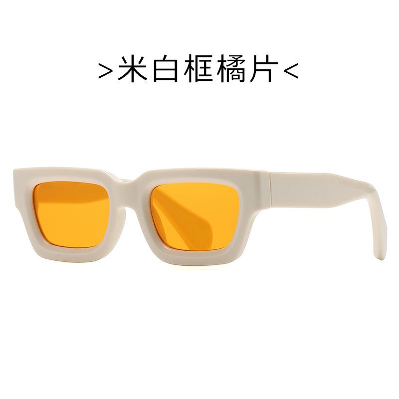 New fashionable small frame sunglasses, European and American personalized box sunglasses, versatile thick frame INS style, too