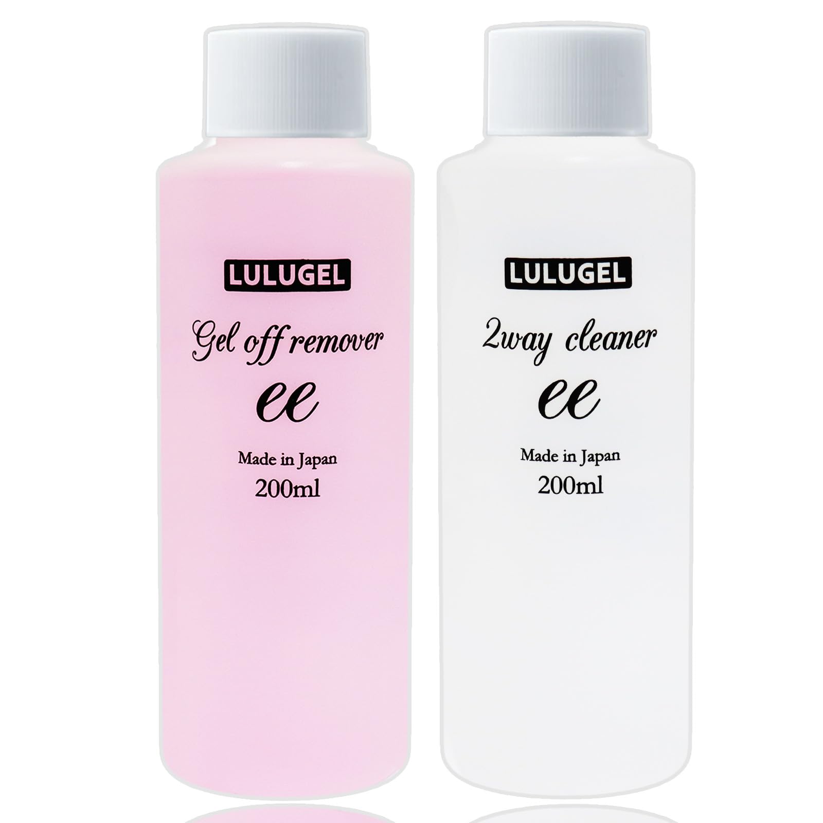 LULUGEL Gel Nail Nail Remover Gel Cleaner Removes gel nail removes and wipes away uncured Includes ethanol and Gel nail set 200ml Set & (200ml each)