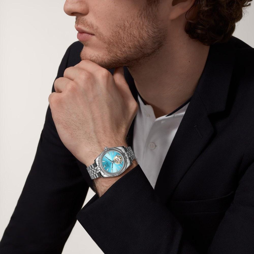 BUREI Men's Automatic Mechanical Watch Waterproof Stylish Analog Business Casual Night Light
