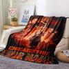1PC Custom Name Chicago Fire Patterned Flannel Blanket Suitable For All Seasons for Home Decor Warmth and Comfort Gifts Holiday Present