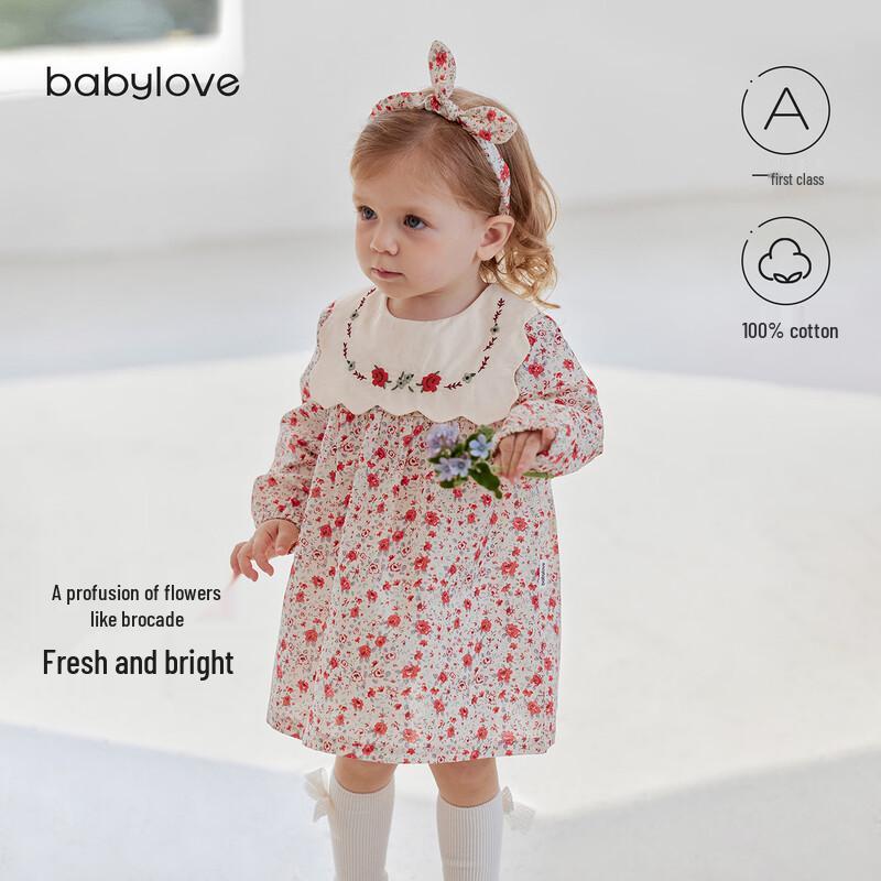 

Babylove Girls Floral Print Cotton Princess Dress 120