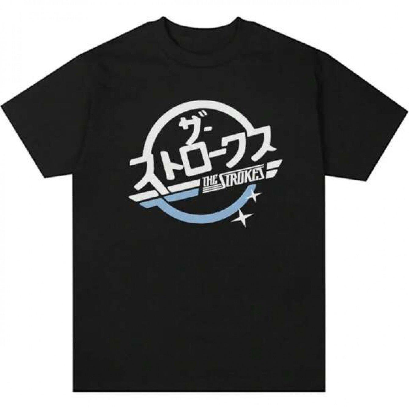 

High Quality The Strokes Band Logo TShirt for Unisex Women Japanese Print with Iconic Pufferfish Graphic Casual Streetwear 4XL