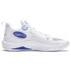 Li Ning Comfortable Cushioning Slip Resistant Abrasion Resistant Breathable Low top Basketball Shoes Men's White Blue ABPU007-2