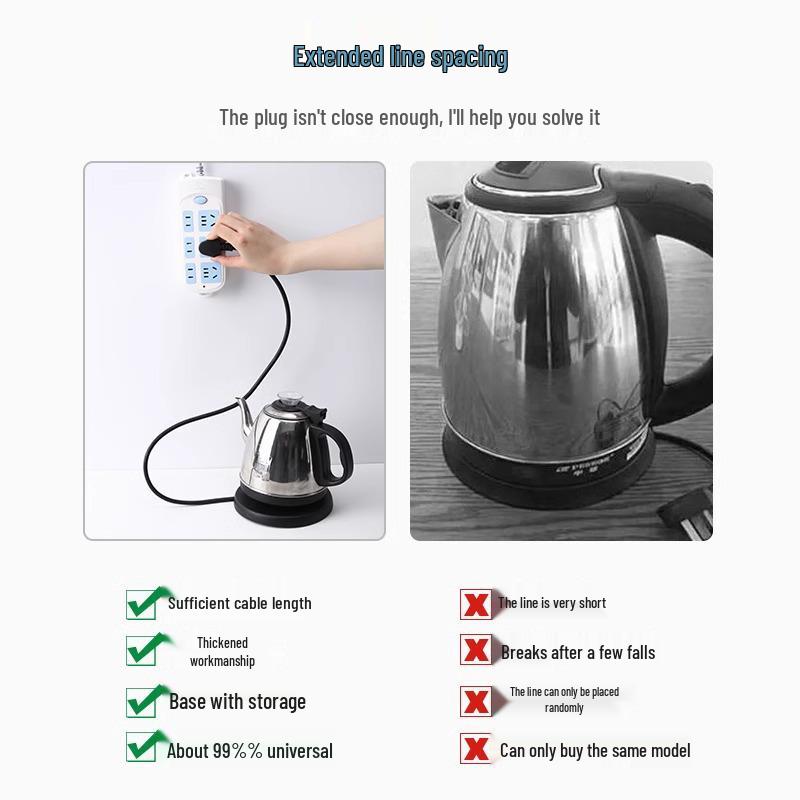 High-Power Universal Electric Kettle Base with Thickened Rubber Disc