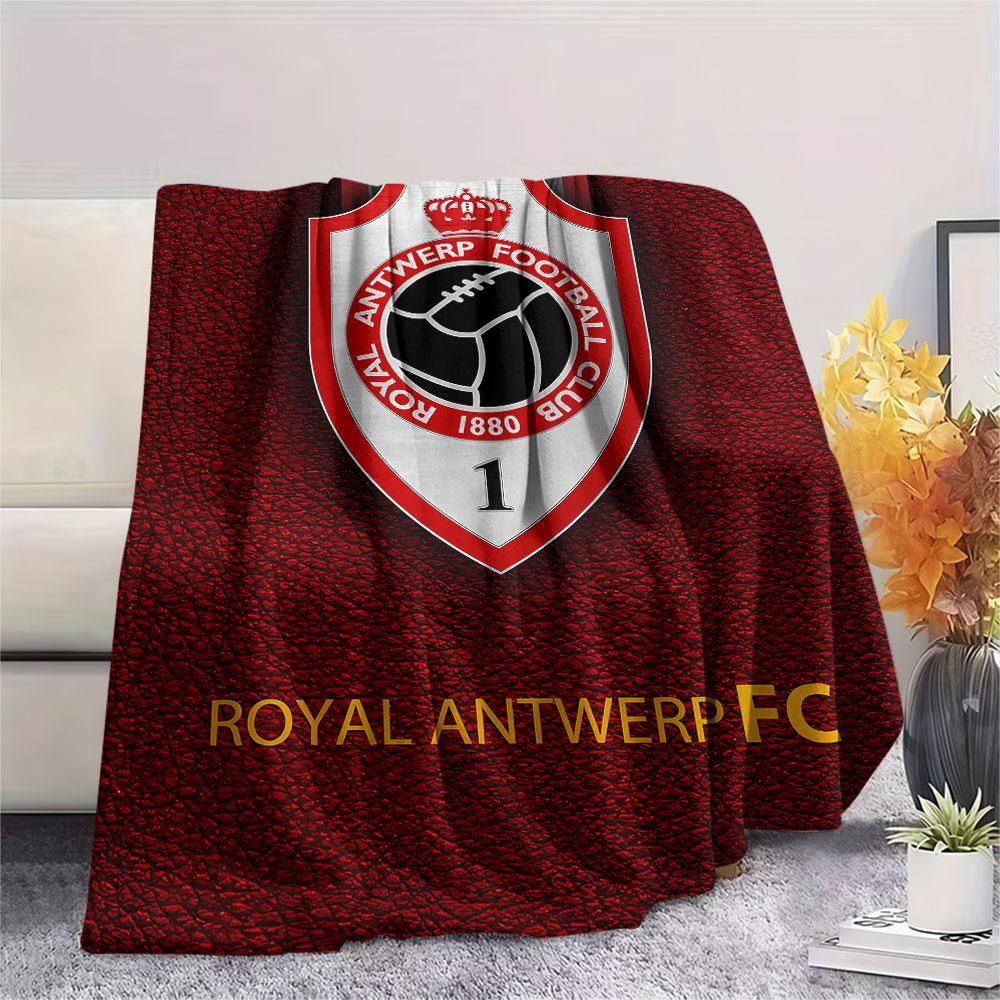 1PC Royal Antwerp FC Patterned Flannel Blanket Suitable For All Seasons for Home Decor Warmth and Comfort Gifts Holiday Present